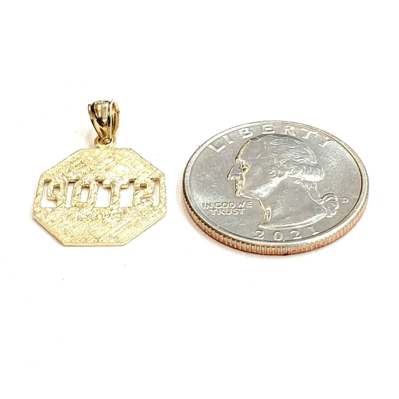14k yellow Gold I’ll never stop loving you Pendant charm gift fine jewelry 1.6g