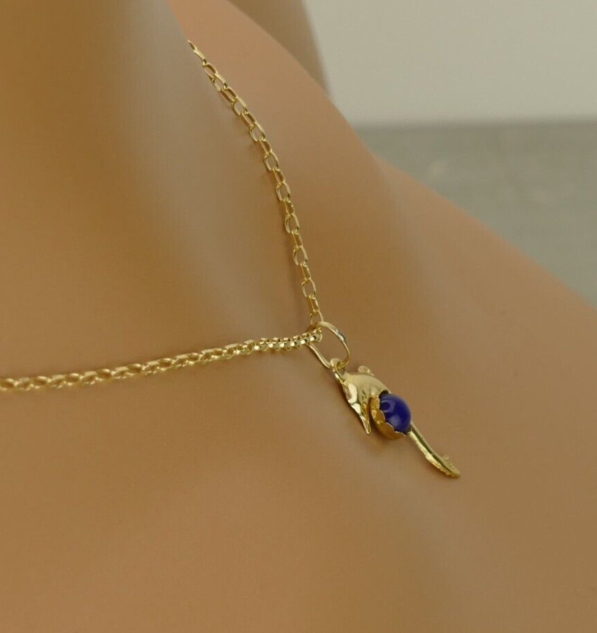 Dolphin Evil Eye,14ct Evil Eye,Gold Pendant,Gift for Childre,Gift for Adults