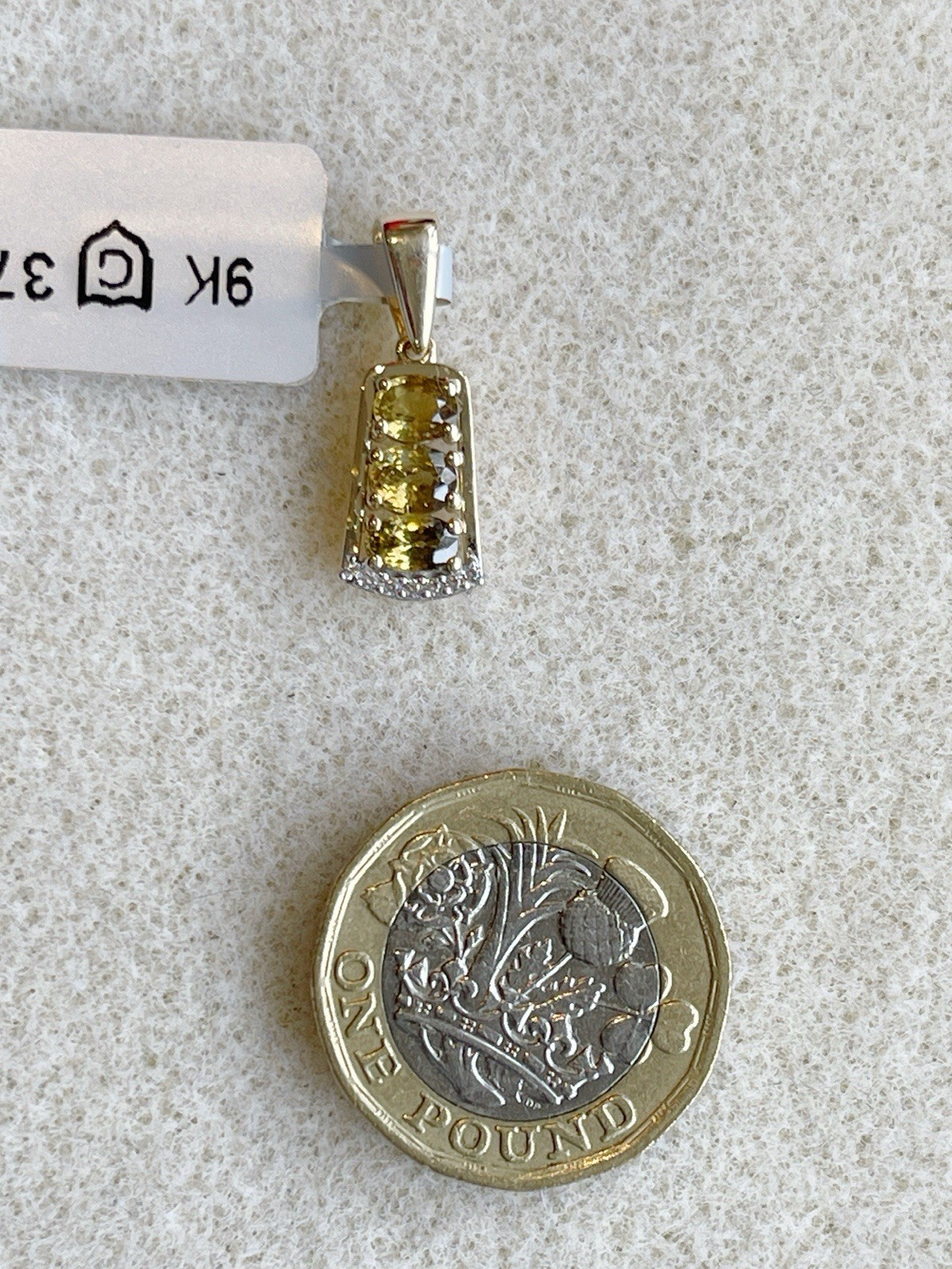 Gemporia 9k 375 Gold Pendant • Not-Enhanced Ambanja Demantoid Garnet BNWT COA