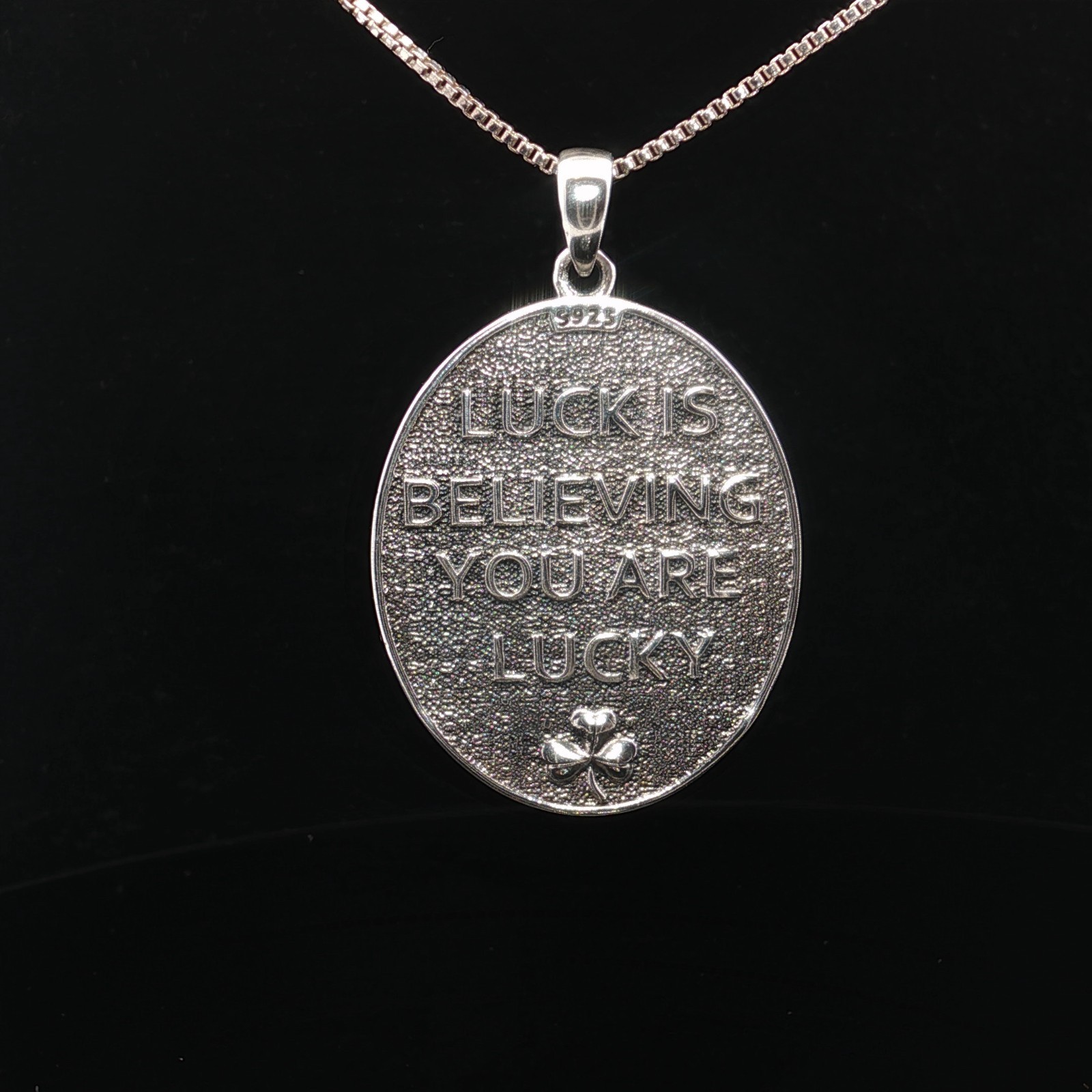 Sterling Silver Two-Sided Saint Patrick Necklace