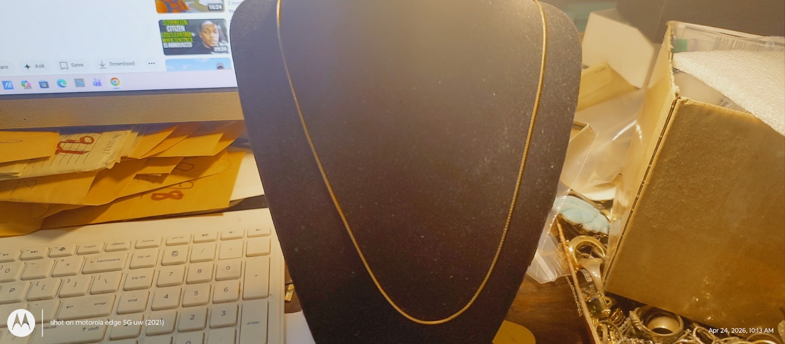 14k REAL Yellow Gold Solid Box Link Chain Necklace with Lobster Clasp ((43))