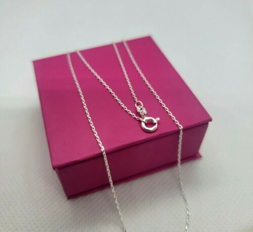 925 Sterling Silver Very Thin Fine Boston Link Chain Necklace 1mm 16″ 18″ 24″