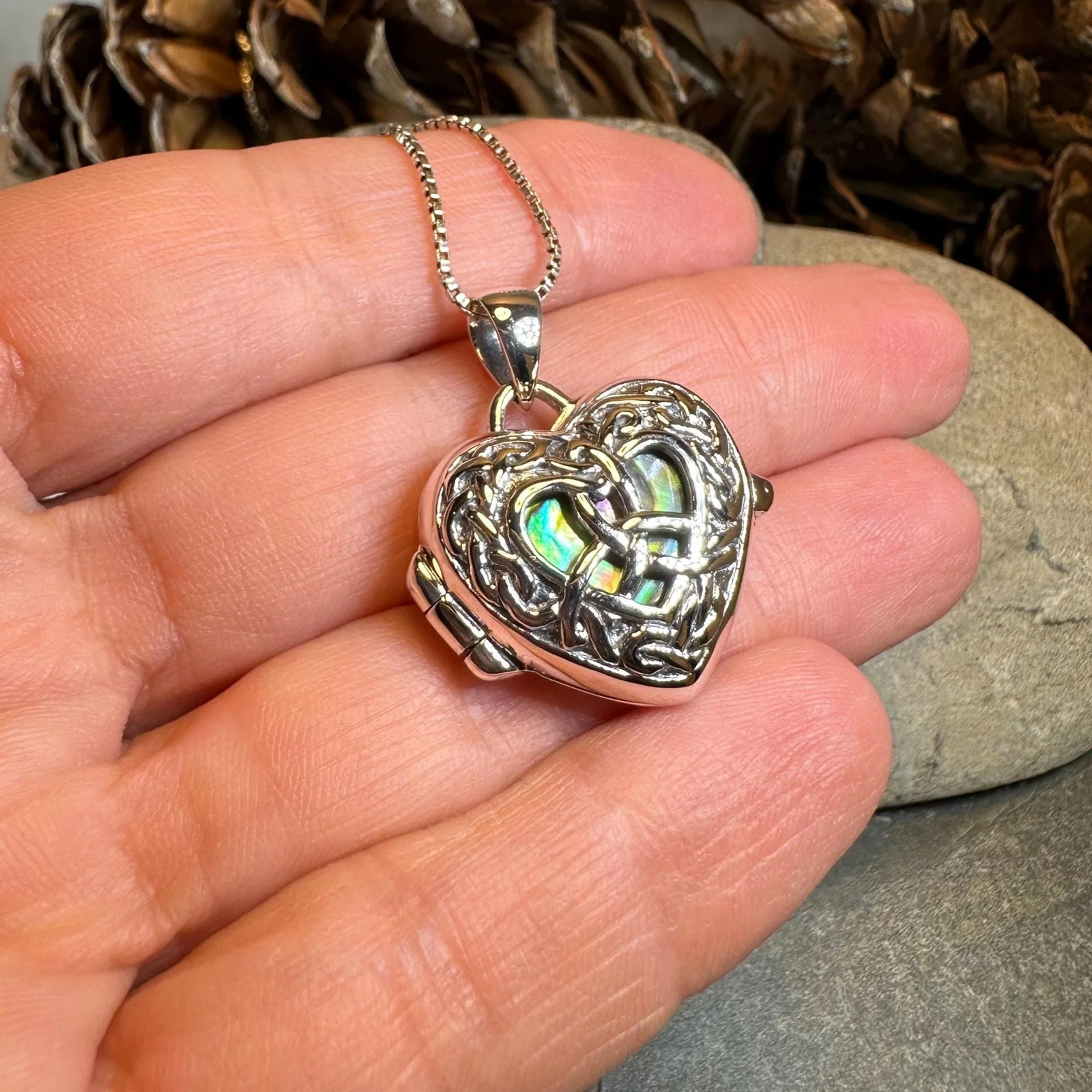 Adoration Trinity Knot Locket Necklace
