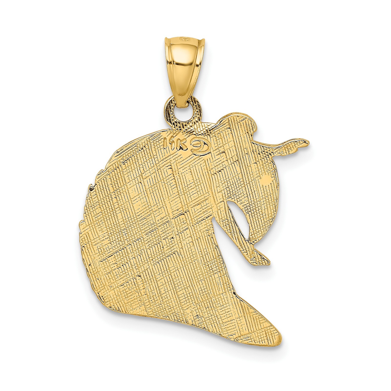 14k Yellow Gold Surfer Pendant Male Riding Wave Ocean Lifestyle Coastal Charm