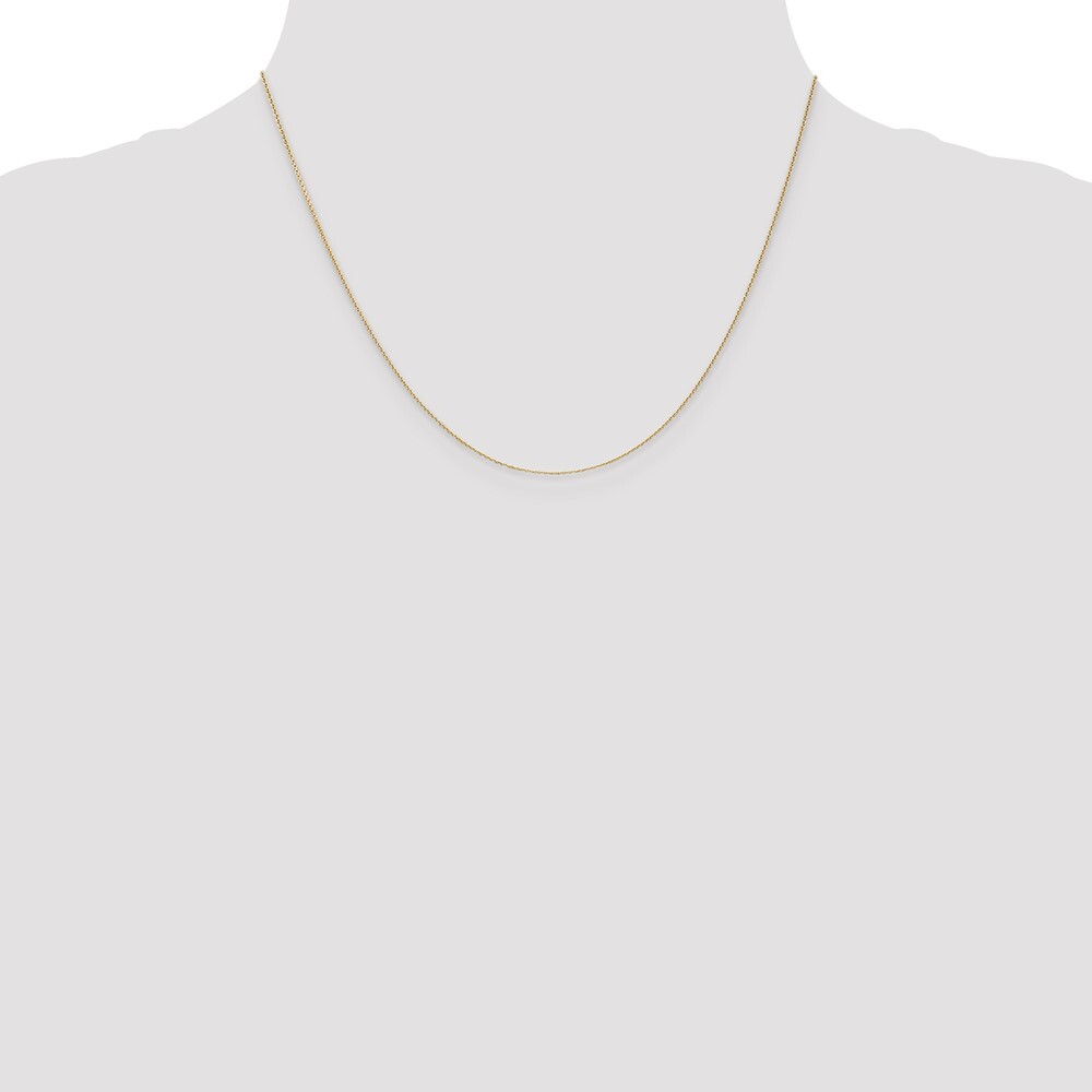 14k Yellow Gold 0.65mm Cable Chain Necklace 18″ with Lobster Clasp 1.13g