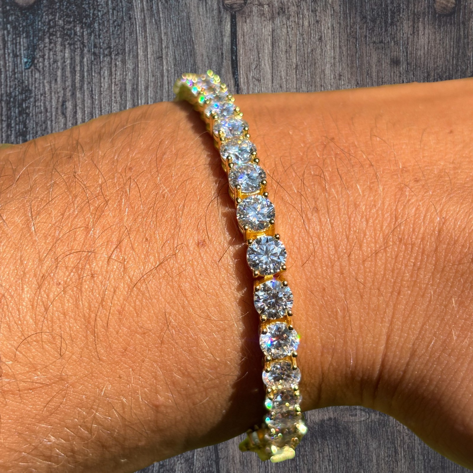 5mm Tennis Bracelet – Moissanite Or CZ – 925 Silver or 14k Gold/Rose Vermeil