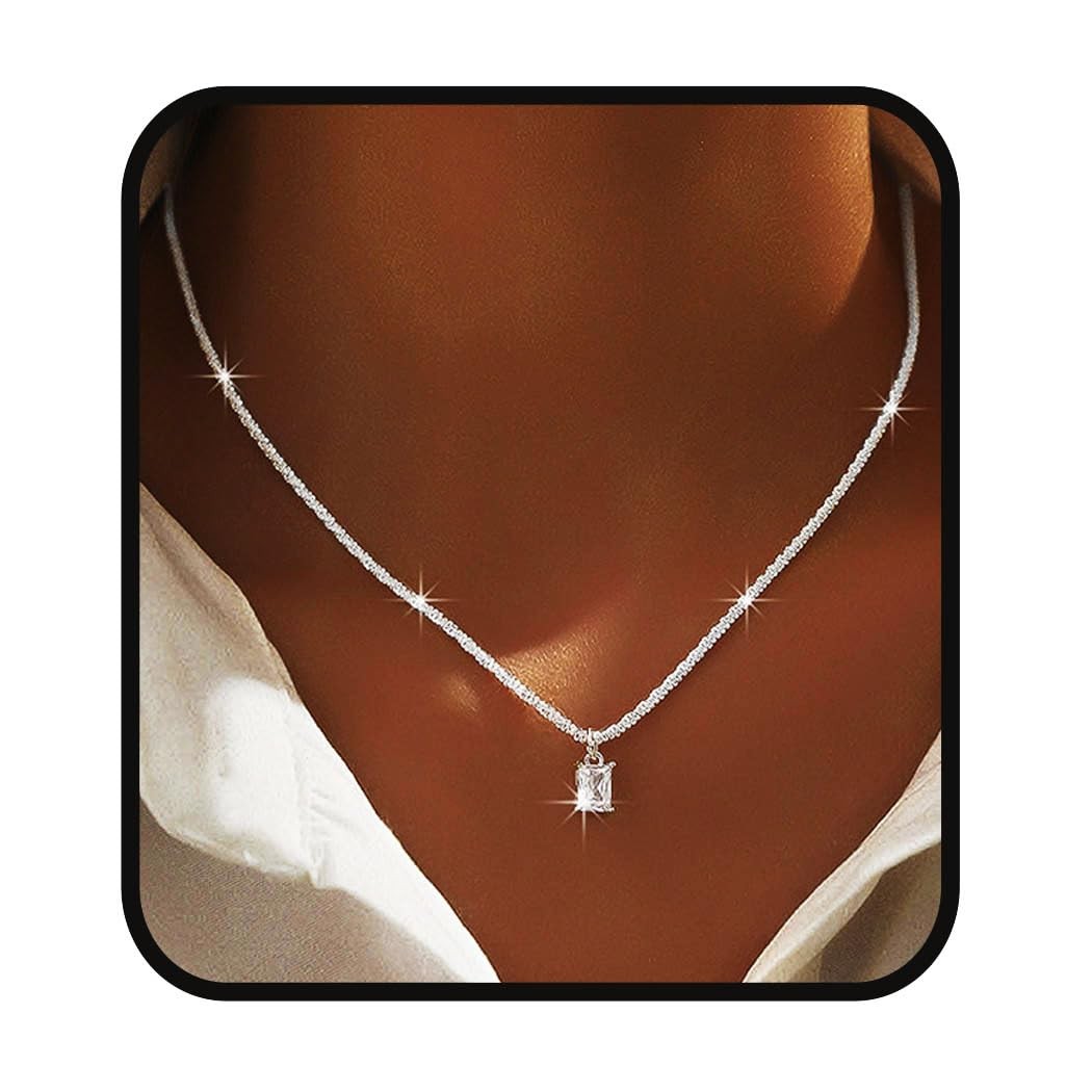 925 Sterling Silver Layered Necklace for Women Waterproof Cross Pendant Nec – 01
