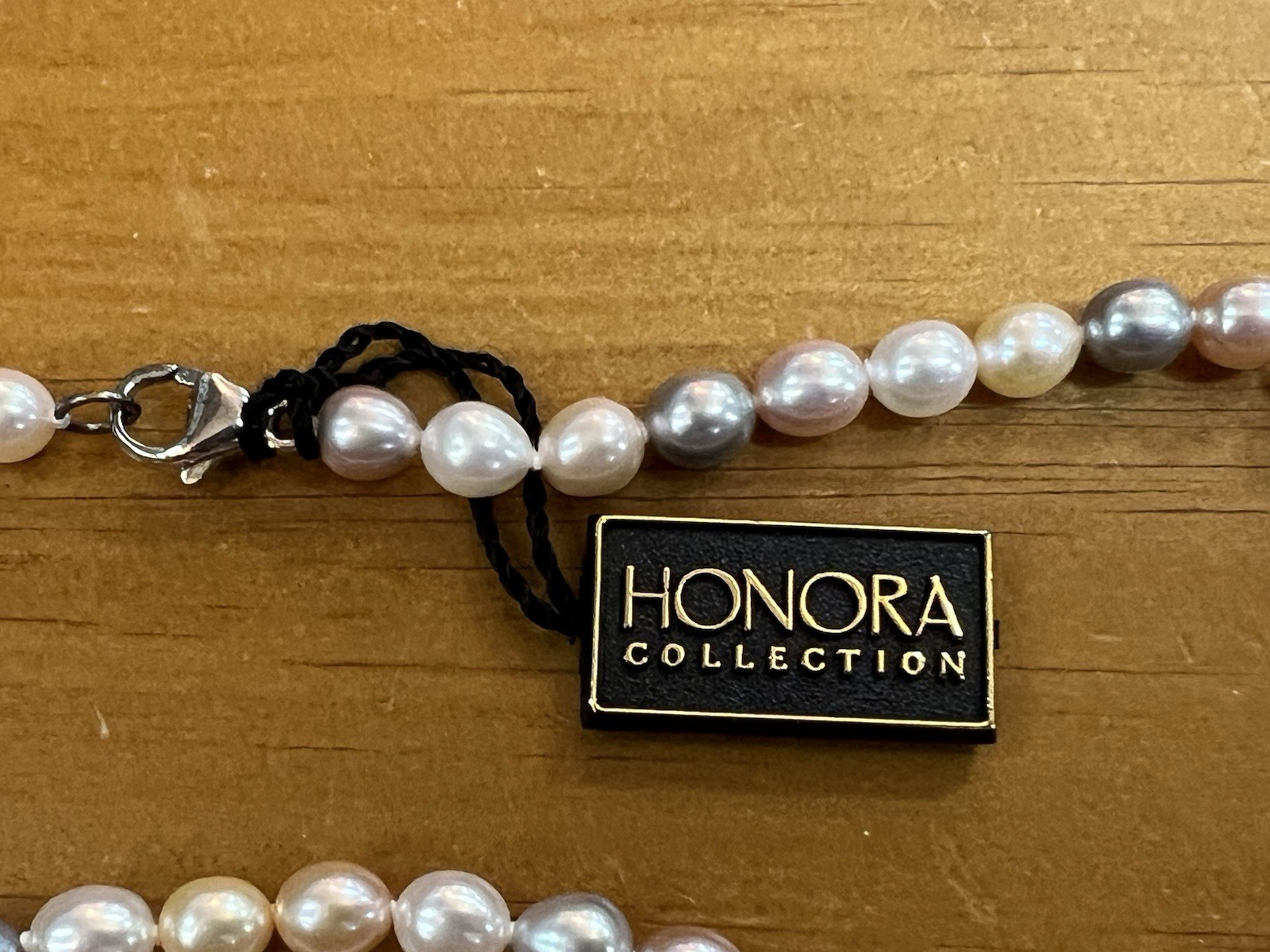 Honora Signed Sterling Silver Multicolor Pastel Freshwater Pearls Necklace