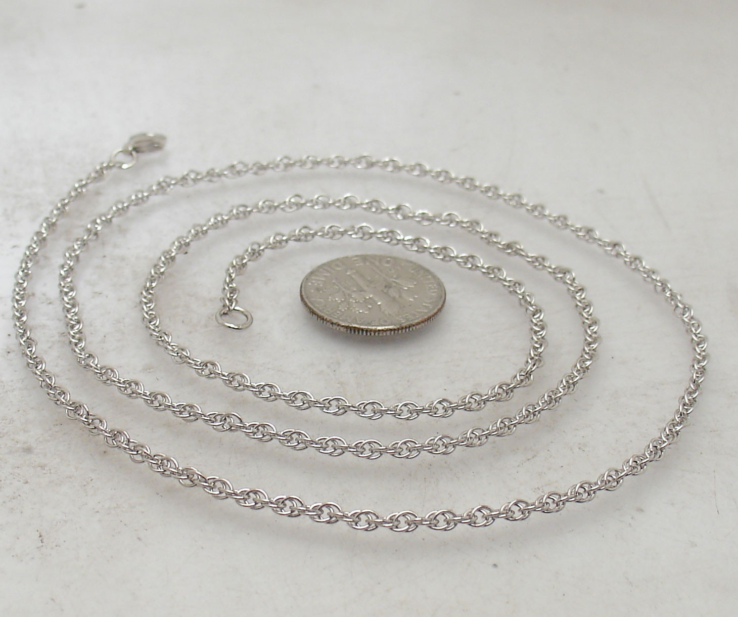 Technibond Twisted Oval Link Chain Necklace Anti-tarnish Real 925 Silver 18″ 24″