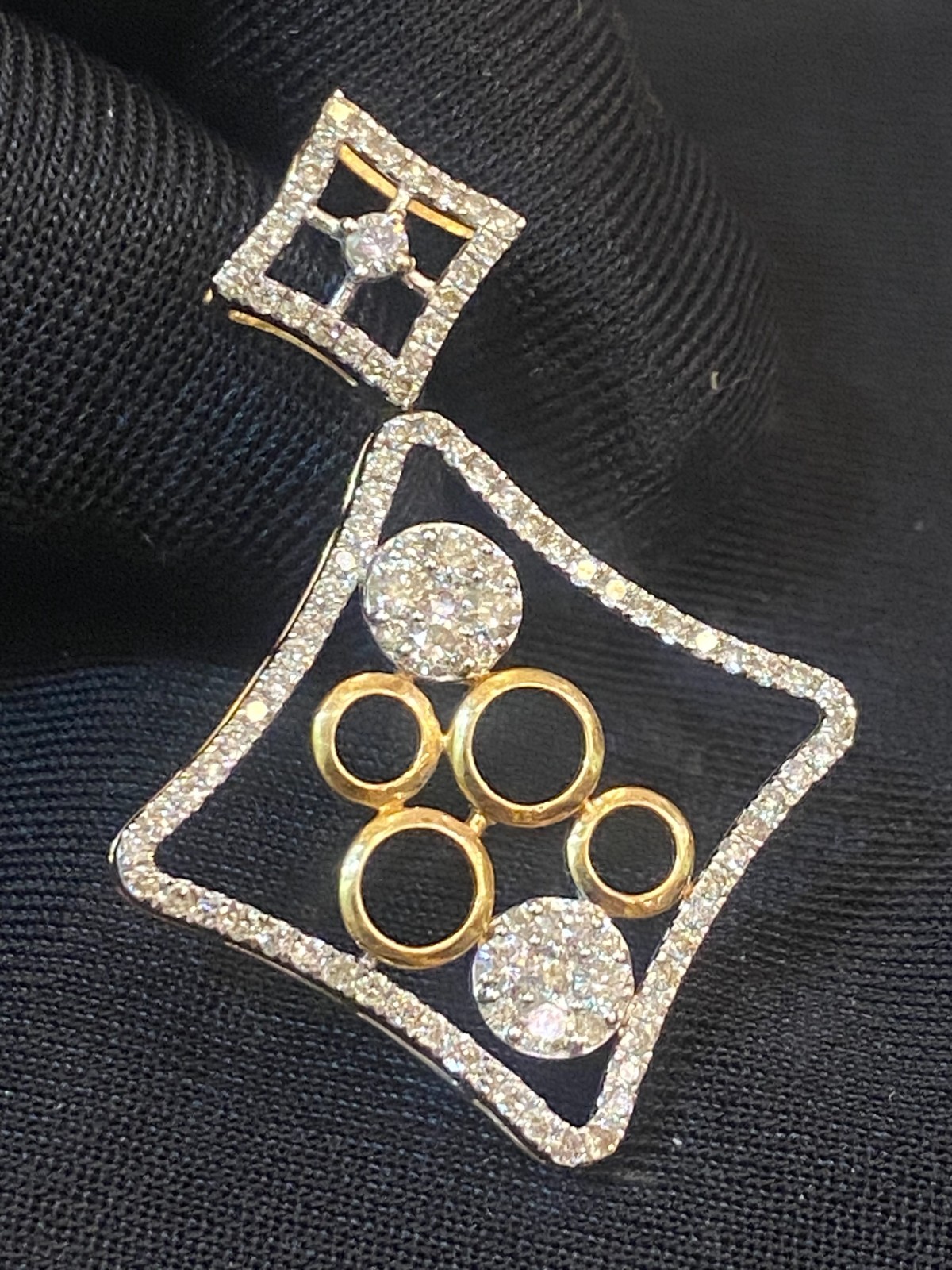 Exquisite 1.22 TCW Round Brilliant Cut Natural Diamonds Pendant in 14K Rose Gold