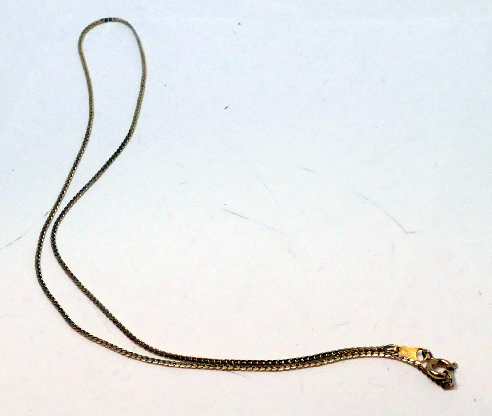 Gold Tone Necklace Women Gold Chain 42cm 2gr