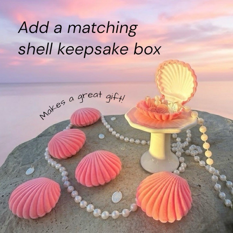 14k Solid Gold Shell Charm • Real Shell Necklace Pendant • Coastal Beach Jewelry