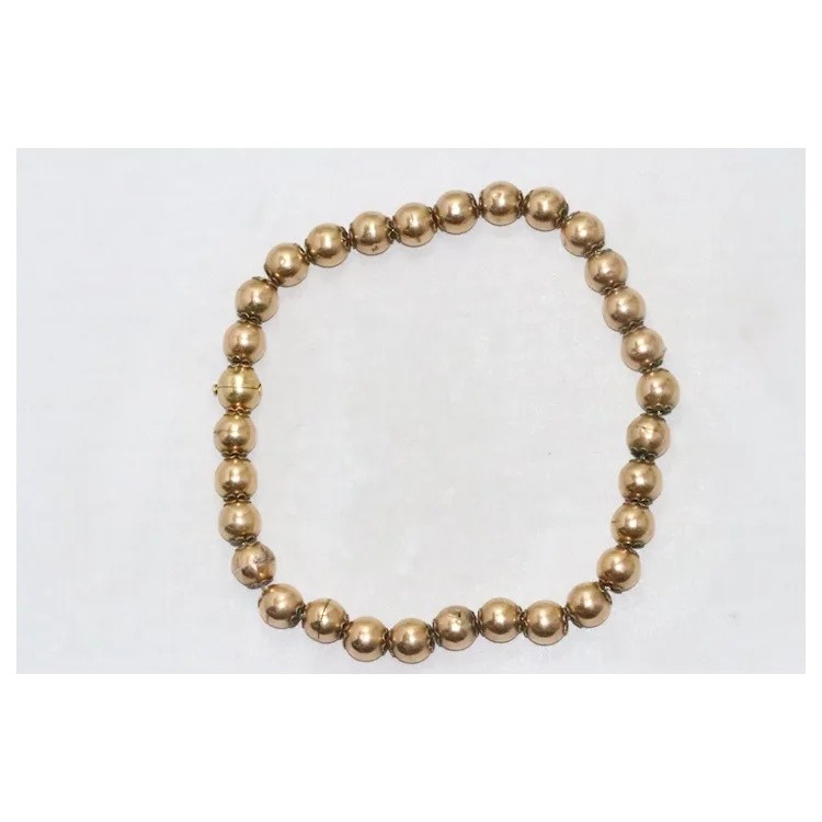 Vintage 14 KT Yellow Gold Ball Designed Choker Necklace