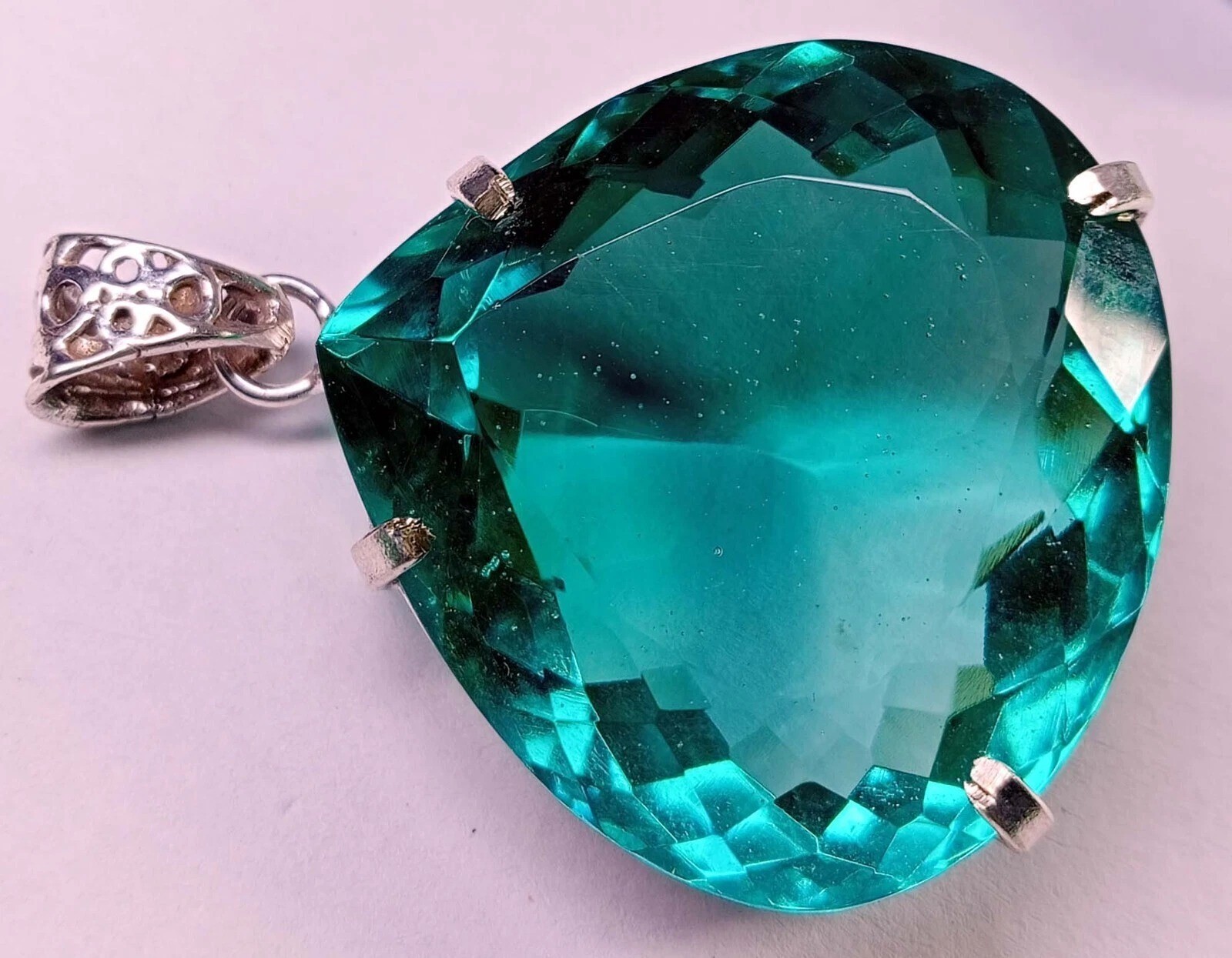 Stunning Green Topaz Pendant Pear Cut 132-133 Ct Natural EGL Certified Gemstone