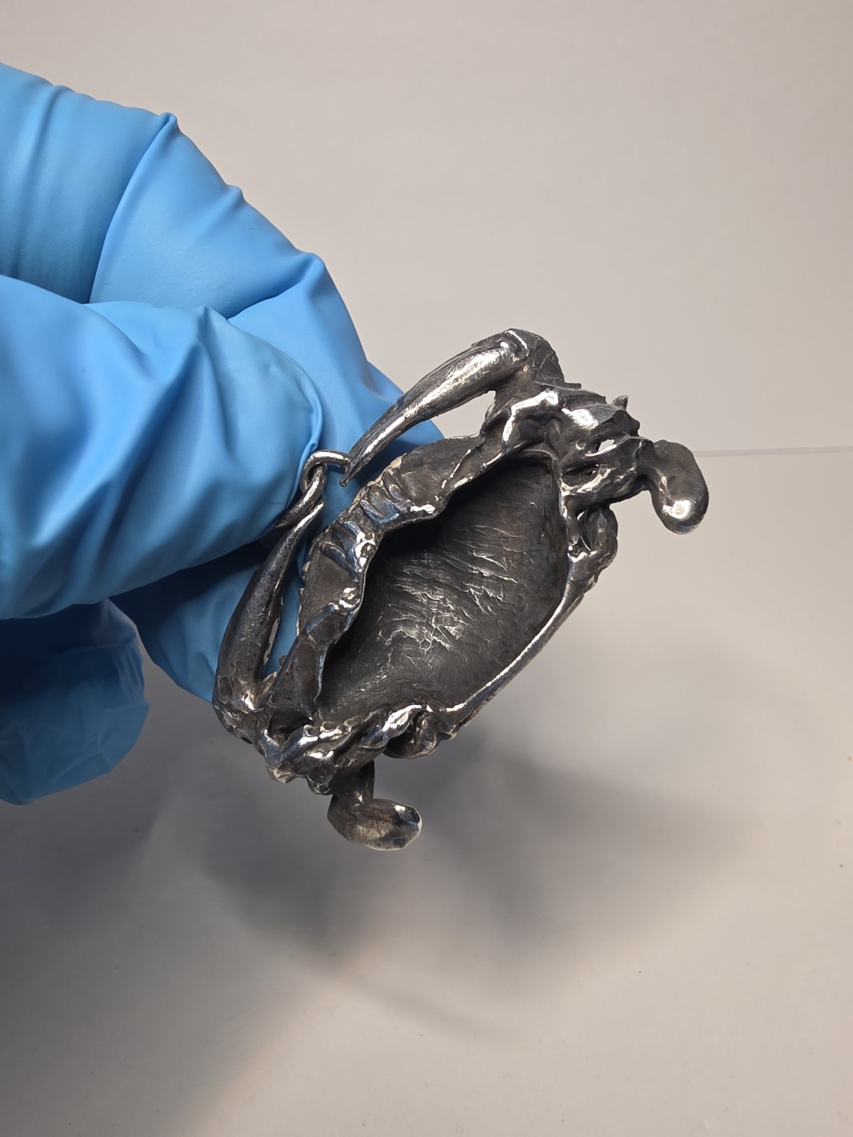 Sterling Silver Solid Crab Pendant