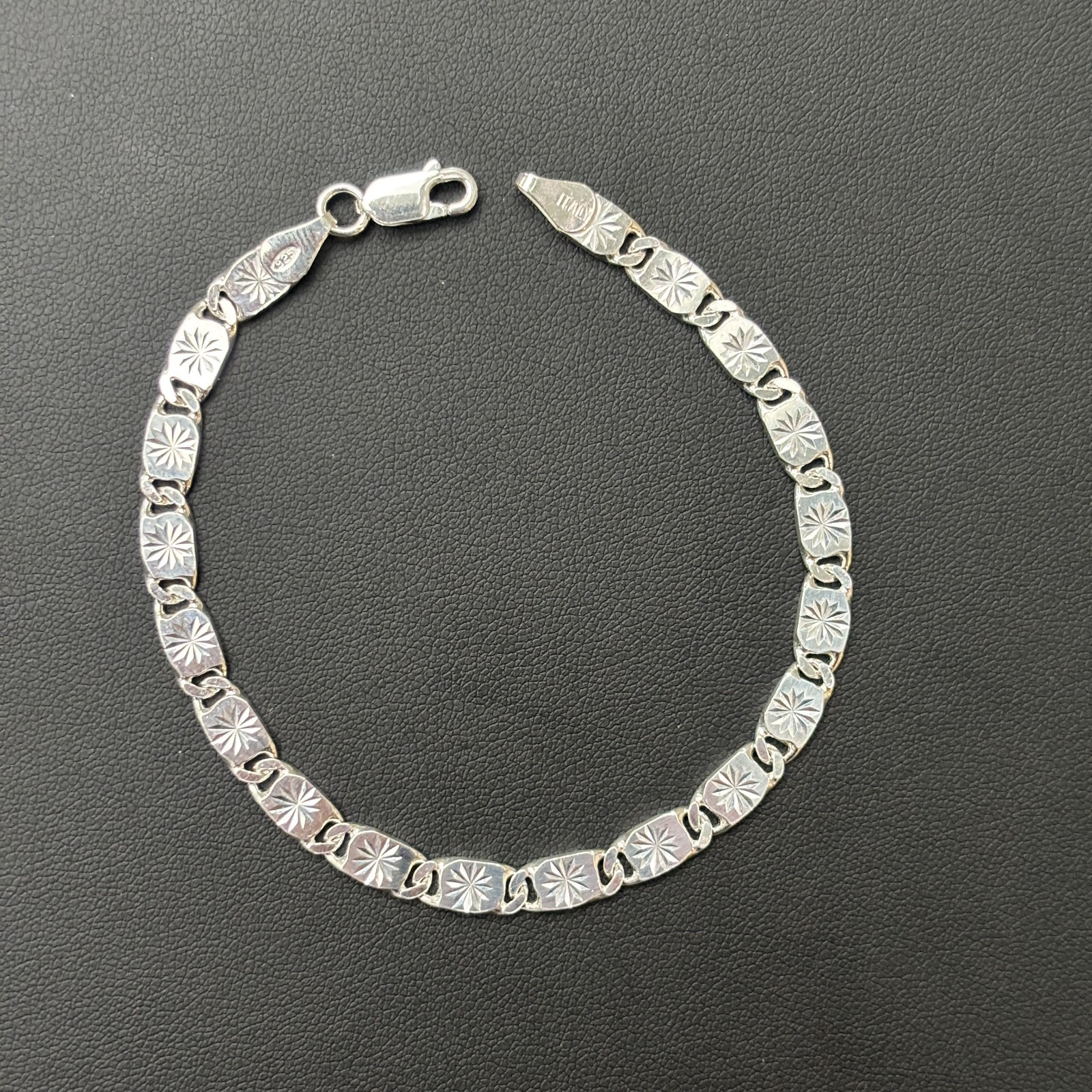 5mm Valentino Link Bracelet – Real Solid 925 Sterling Silver MADE IN ITALY