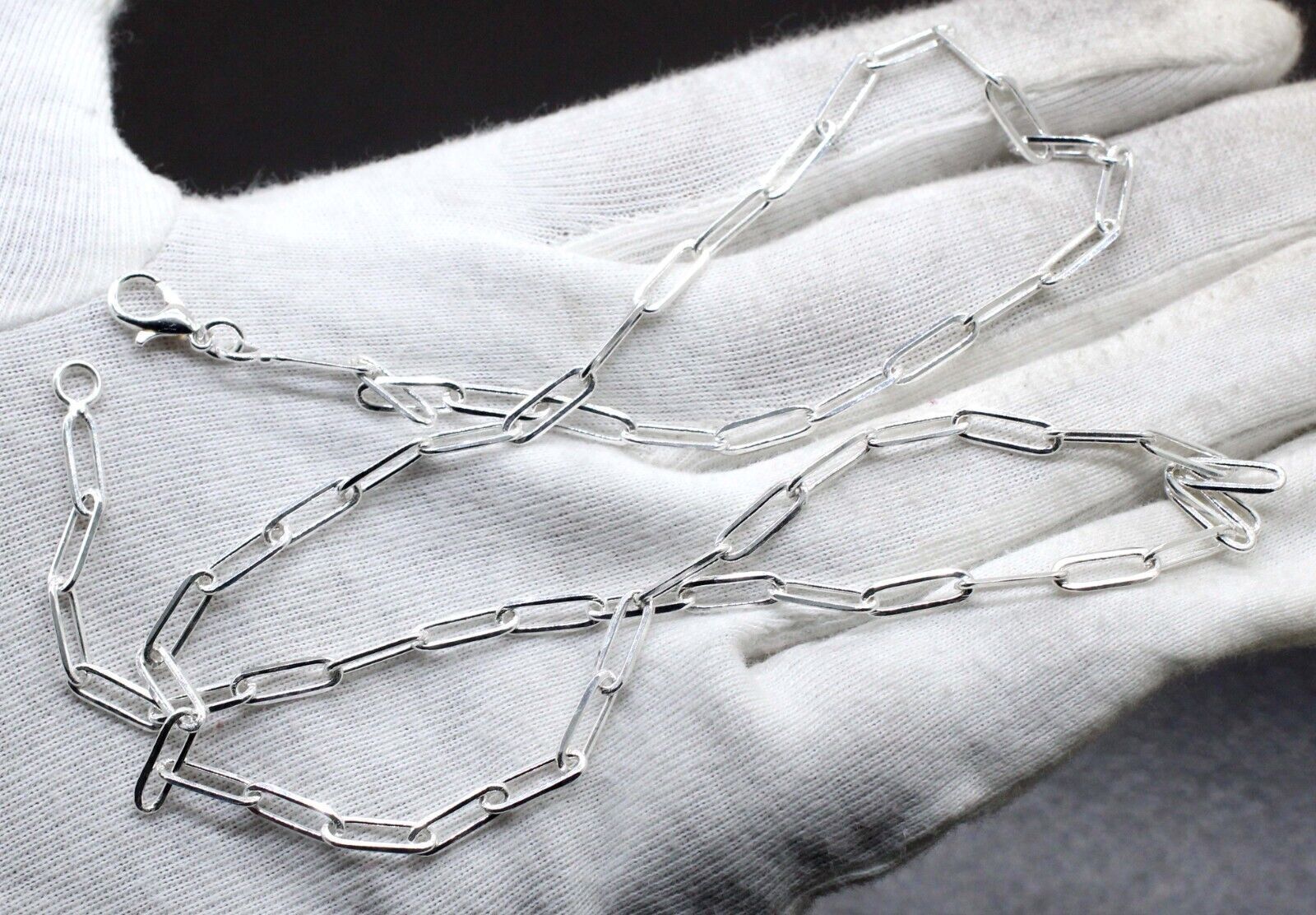 925 Sterling Silver Handmade Jewelry Beautiful Adorable Chain Necklace S-20-22″