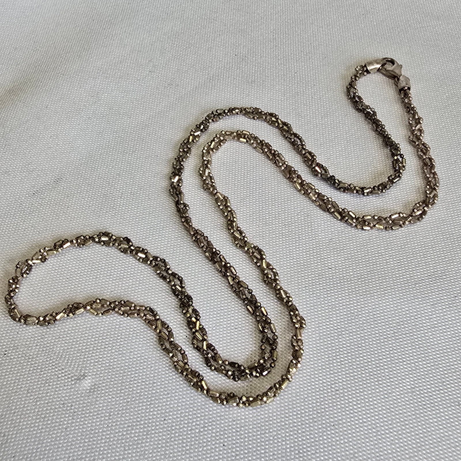 Sterling Silver Necklace 9.41g Fine Jewelry 23.5″ Unique Chain Lobster