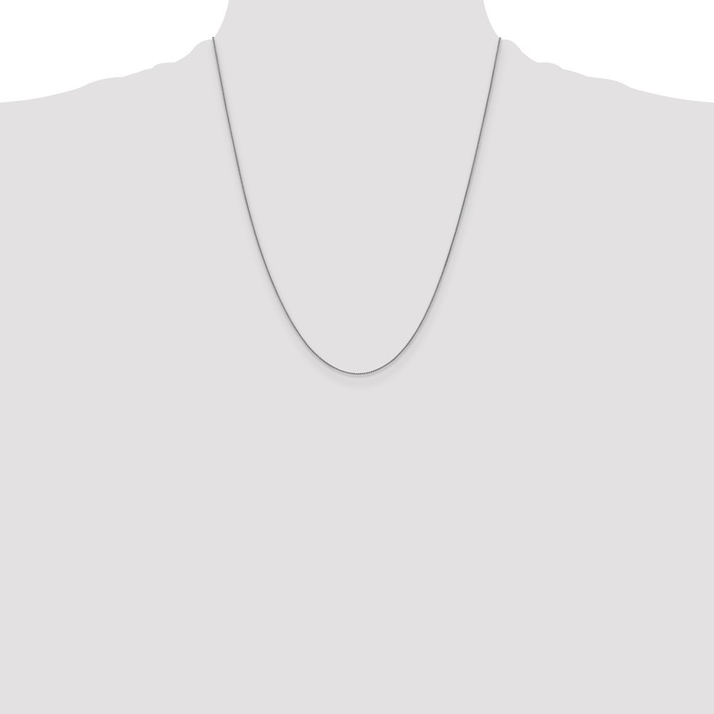 10k White Gold .8mm Spiga Chain Necklace 22″ for Women 1.61gm