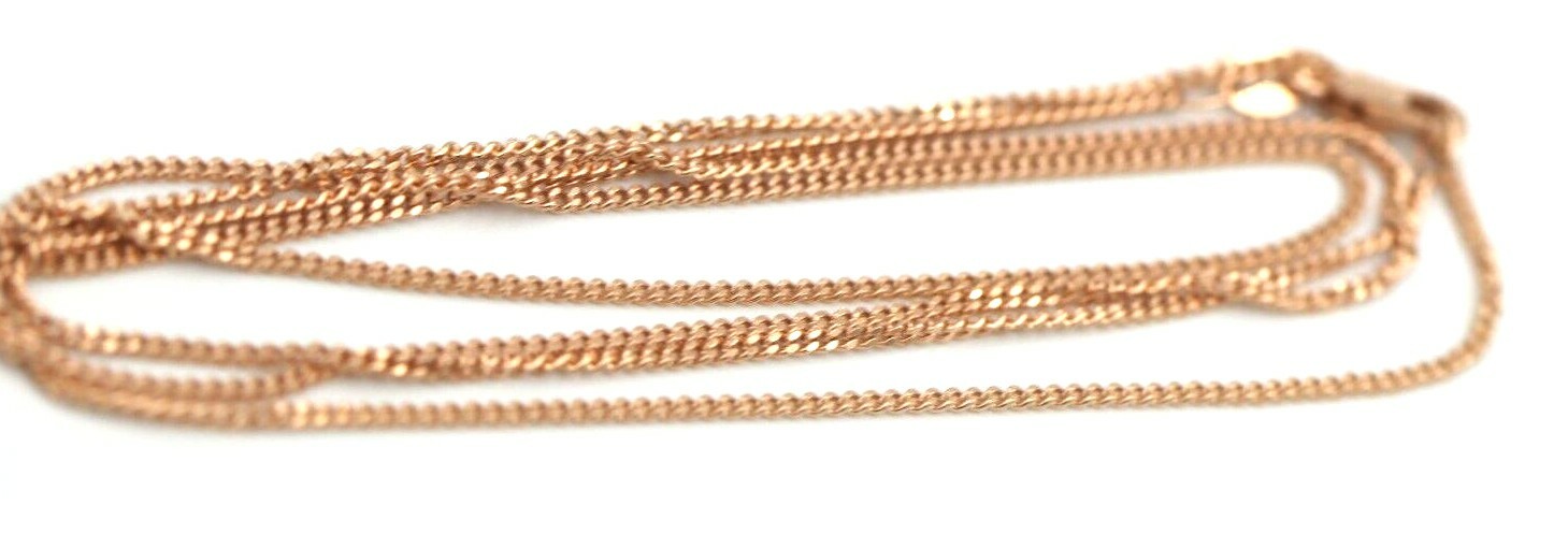 Genuine 9ct 9k 375 Rose Gold Kerb Curb Chain Necklace 70cm 3.9 grams
