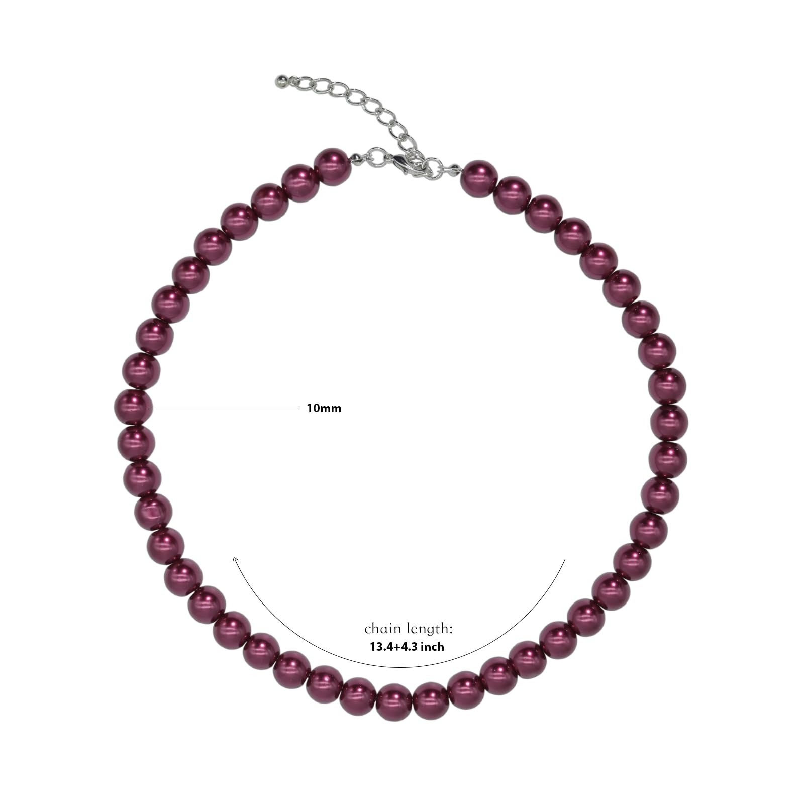 Colorful Mood Choker Baroque Bead Imitation Pearls Necklace, Women, Adults – 02