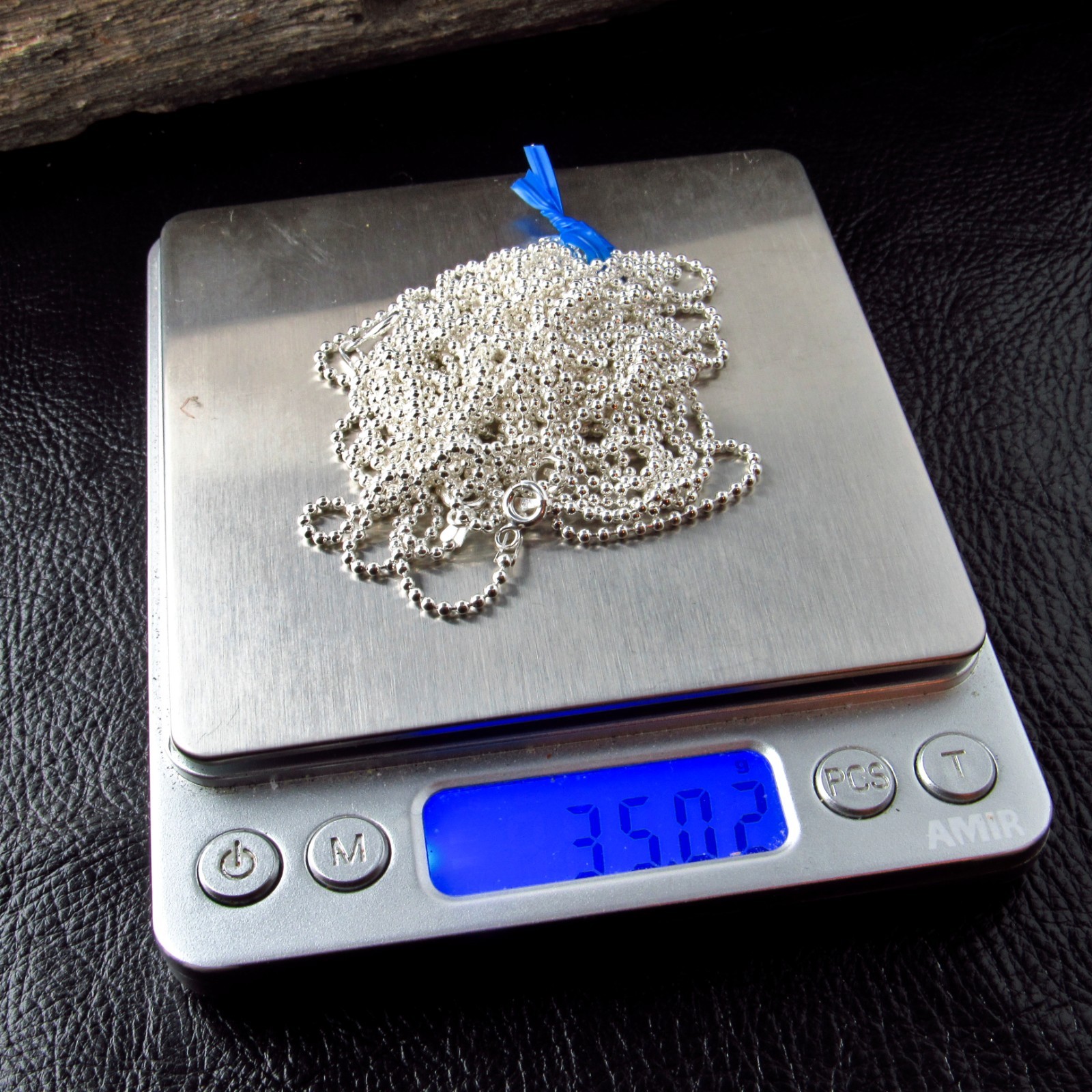 Lot (5) 1.8MM Bead Chain Necklaces 30″ Solid 925 Sterling Silver Wholesale Lot