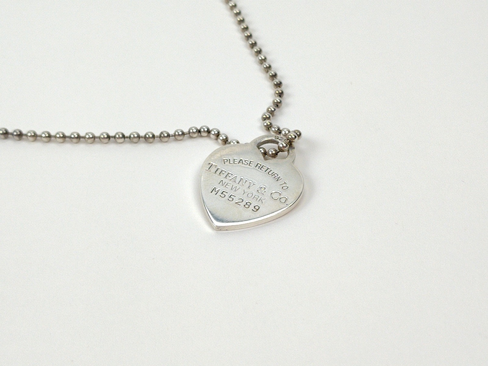 Tiffany & Co. Return to Tiffany Sterling Silver Heart Tag Necklace – Very Good