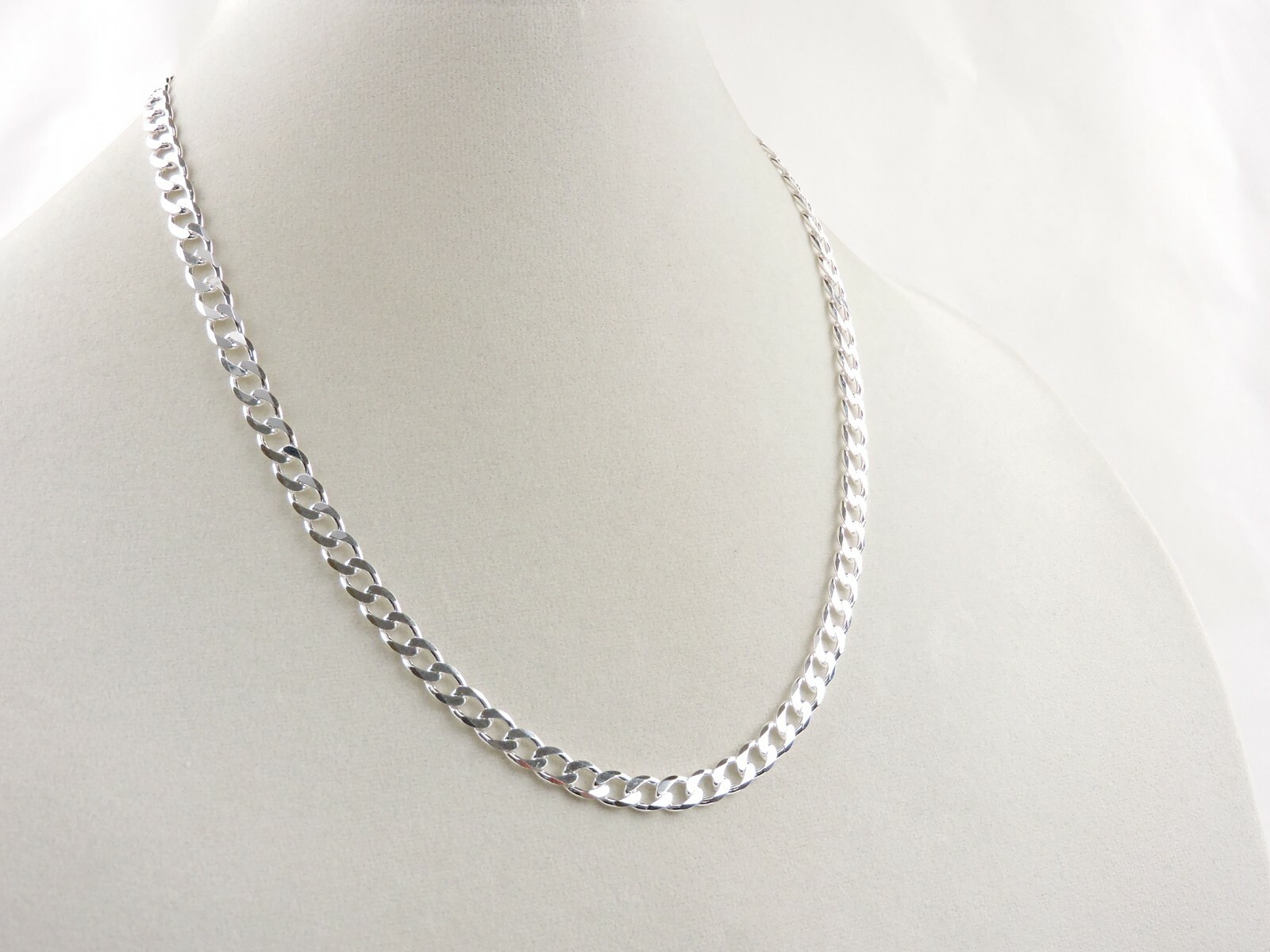 Sterling Silver 6 mm Curb Necklace 16″ – 30″ – Free Gift Packaging