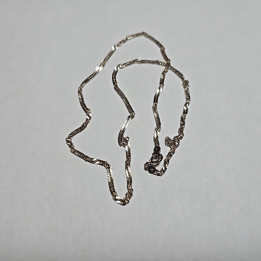 Singapore Tested Sterling Silver Chain 925 Italy Vintage 18.25 Inch