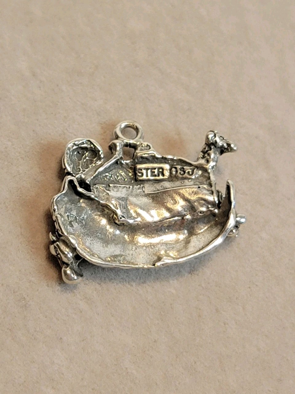 Sterling Silver 925 Noah’s Ark Pendant Animal Hippo Elephant Lion Giraffe Charm