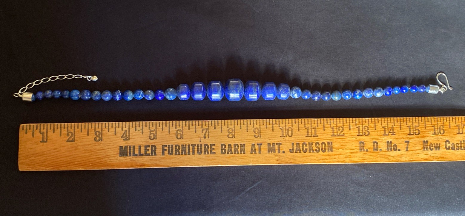 Jay King DTR Lapis Lazuli Chunky Beaded Necklace 925 Closure Excellent