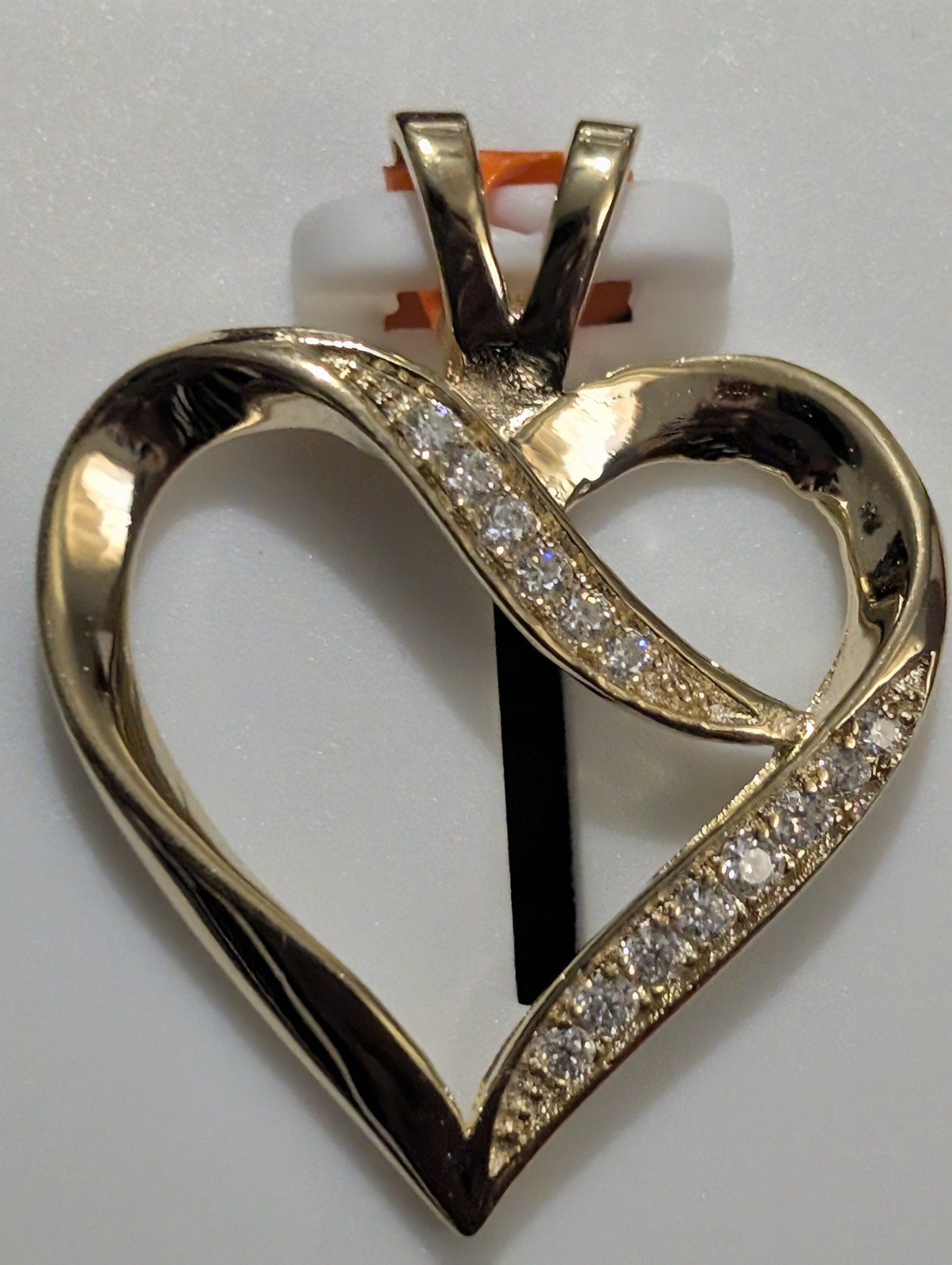 Moissanite 925 Sterling Silver Heart Pendant 1.00 ctw White/Colorless Love