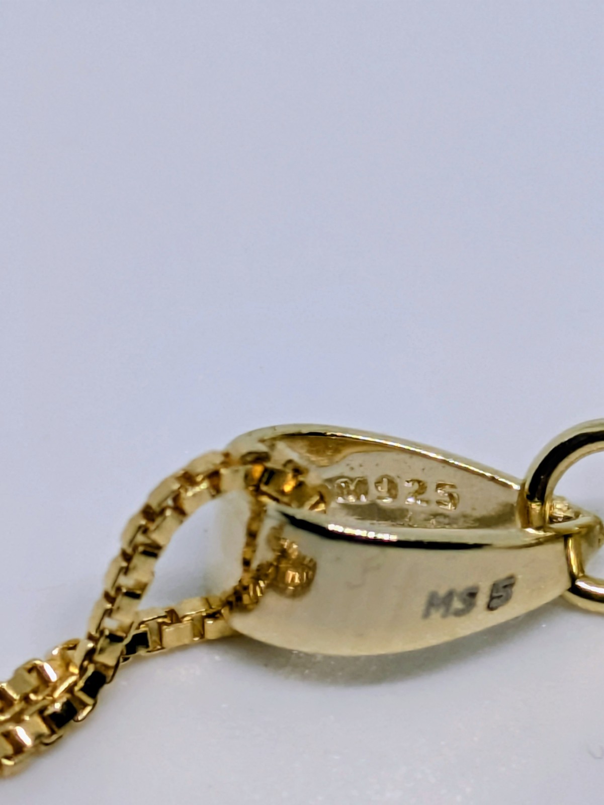 Womens 18k Honey Gold Vermeil 1.50Ctw Moissanite Heart Lock W/ Key & 17in. Chain