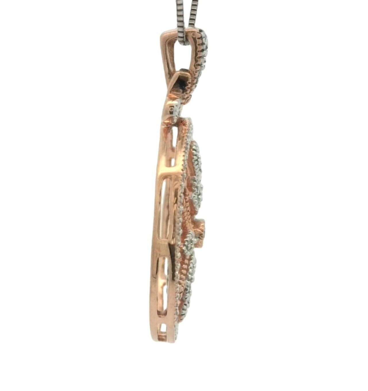 0.78CTW Diamond Pendant In 10k Two Tone Gold