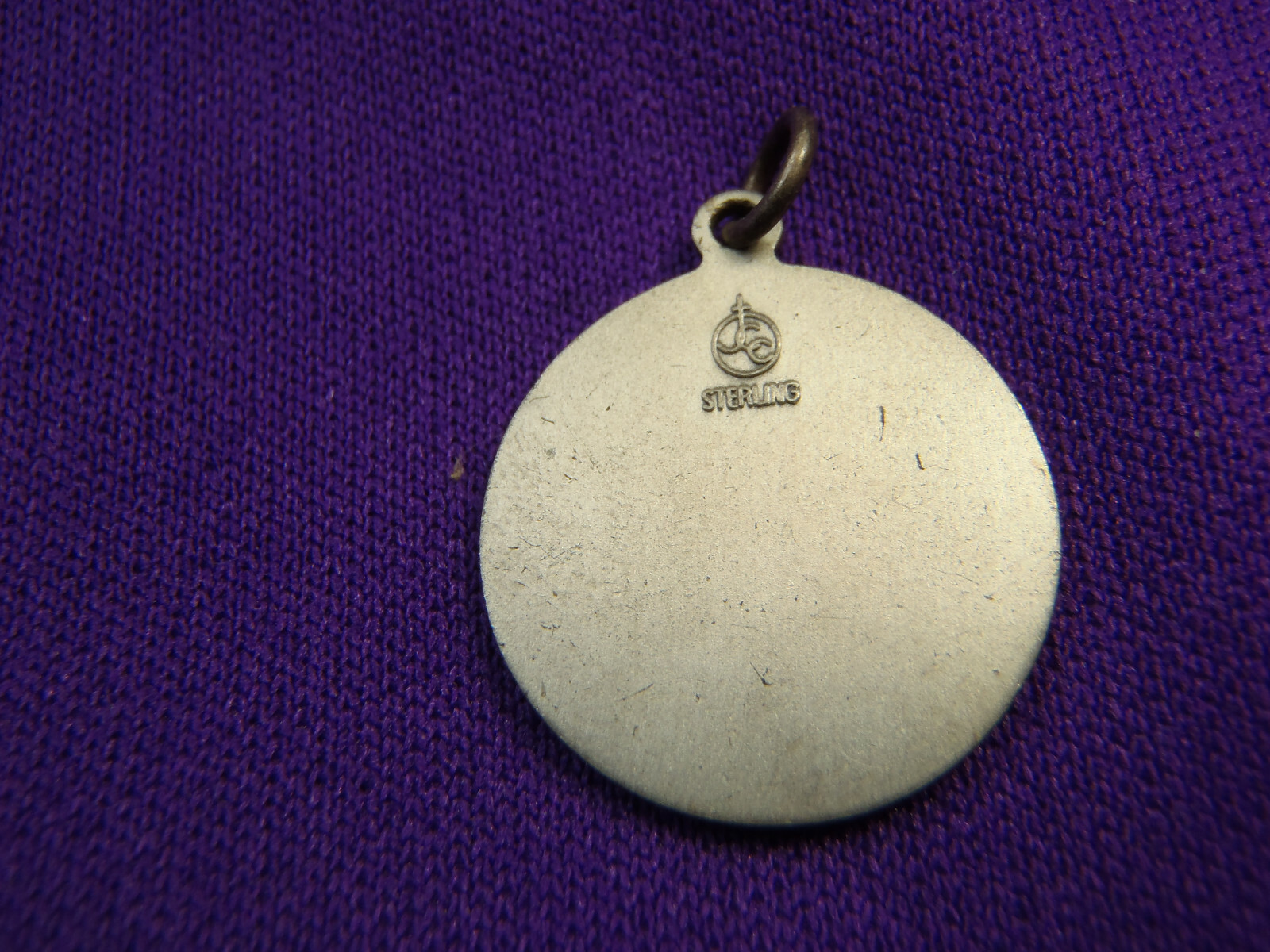 Sterling Silver Old Stock Saint Patrick Religious Pendant Pray For Us