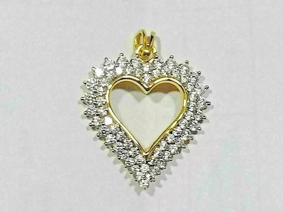 3Ct Round Diamond Lab Created Women’s Pendant 14K Yellow Gold Finish Free Chain