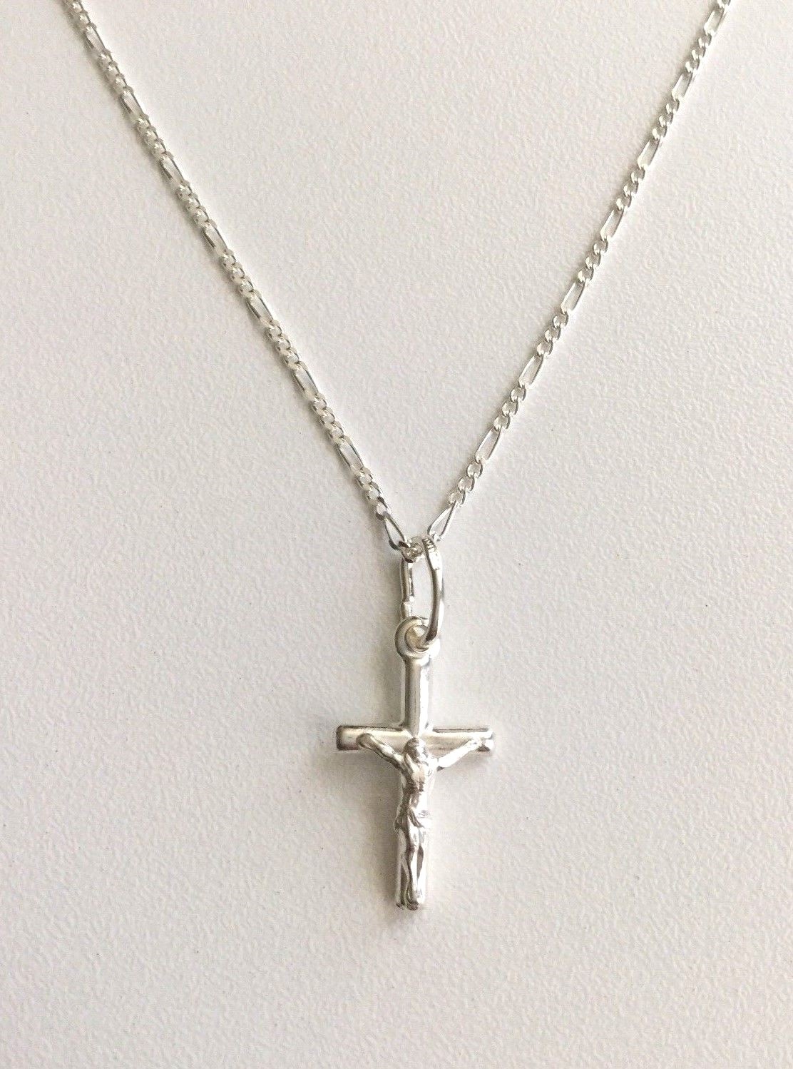 925 SILVER CROSS NECKLACE 20″ LONG/CADENA DE CRUZ EN PLATA 20″ LARGO – 20x12mm