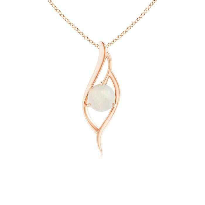 ANGARA Opal Angel Wing Bypass Pendant Necklace in 14K Gold (Grade-A, Size-7)