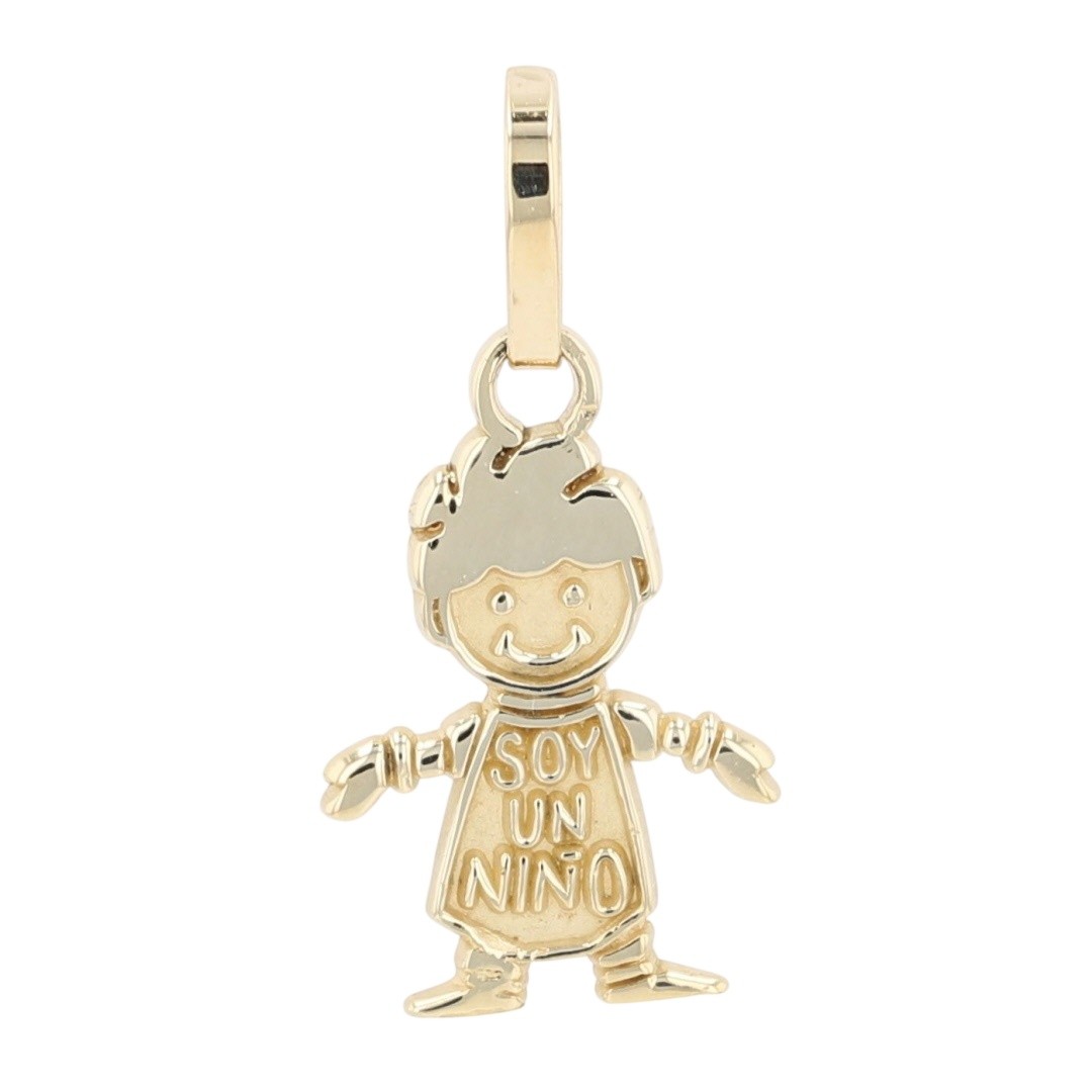 1″ Soy Un Niño Pendant without Chain 10k Yellow Gold Mexico 1.13 Grams