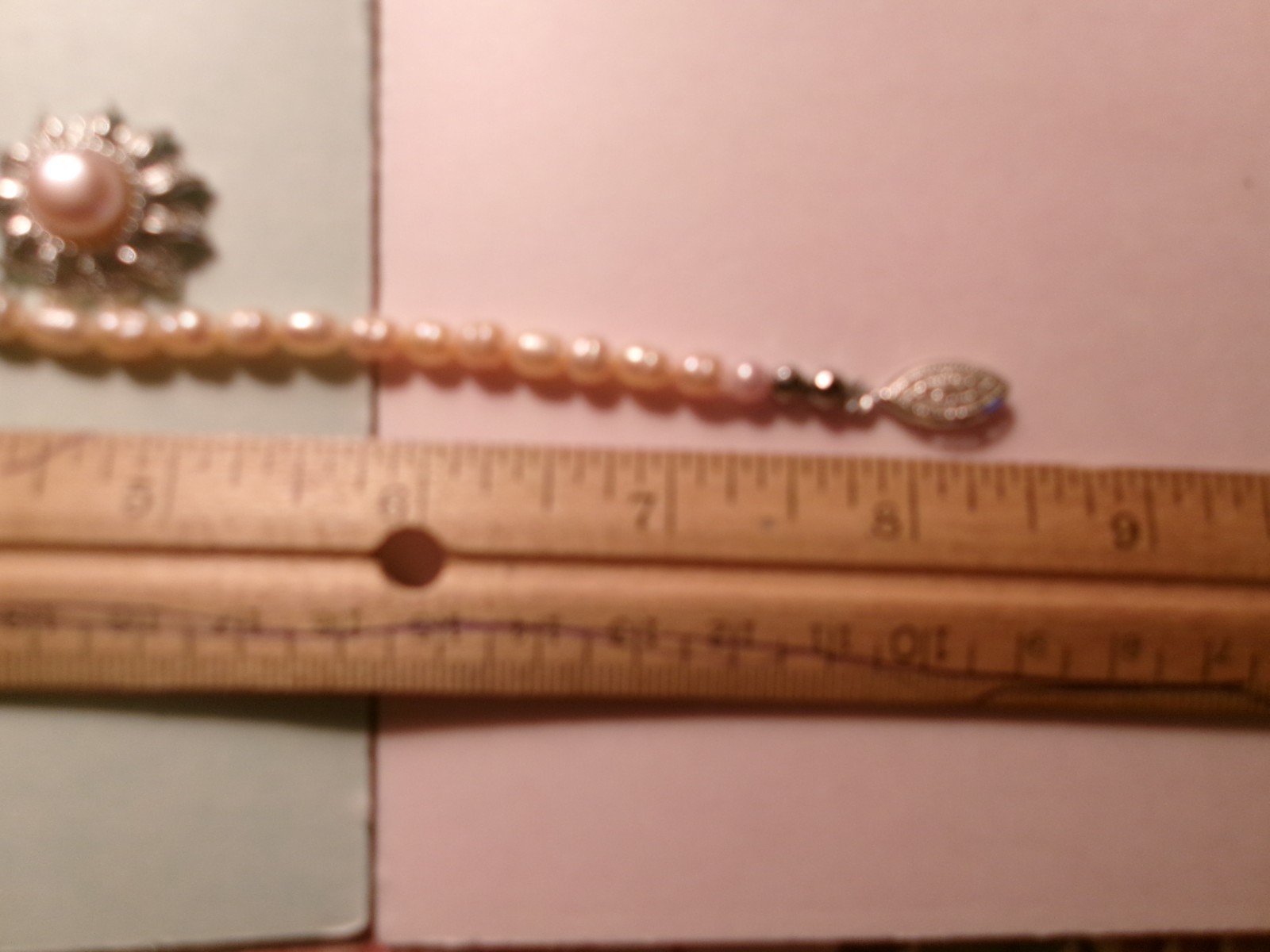PEARL BRACELET WITH REAL PEARLS I MADE THIS ONE LARGE WRIST