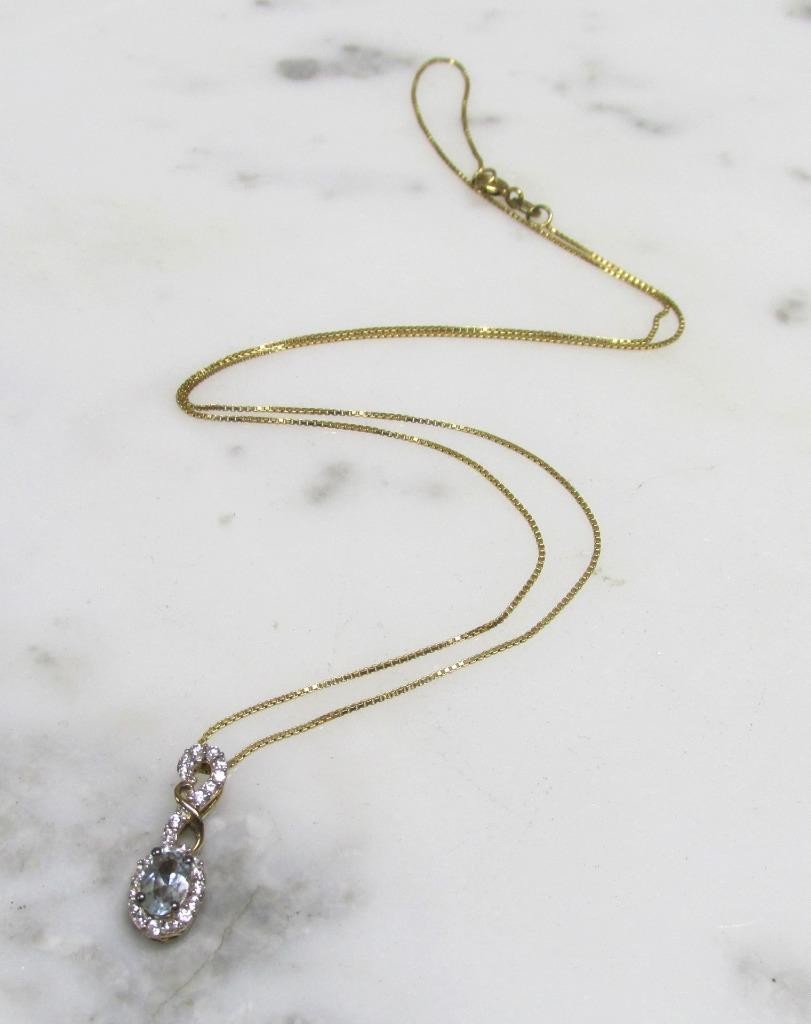 D’Joy Unknown Stones Sterling Silver Drop Pendant w/ Chain ~ 2.6grams ~ 3-K190