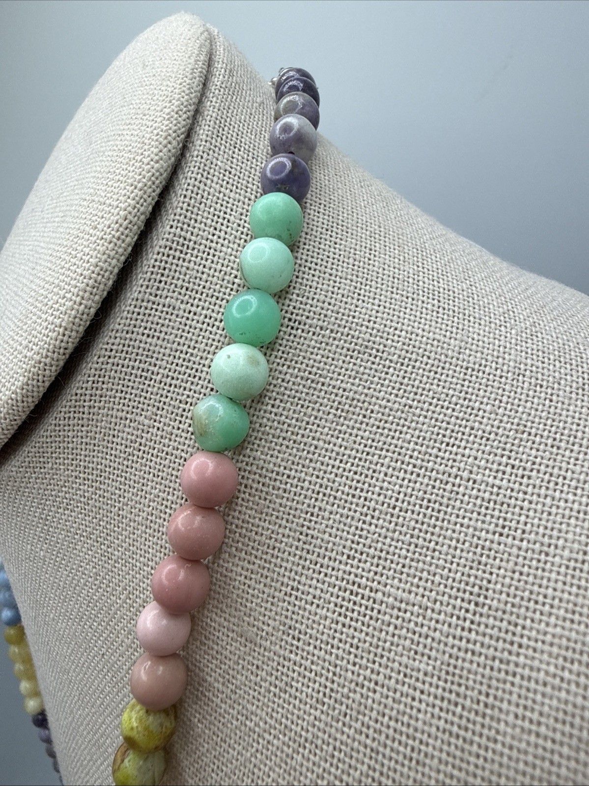 Jay King Natural Pastel Opals Around The World Sterling Silver Beaded Necklace