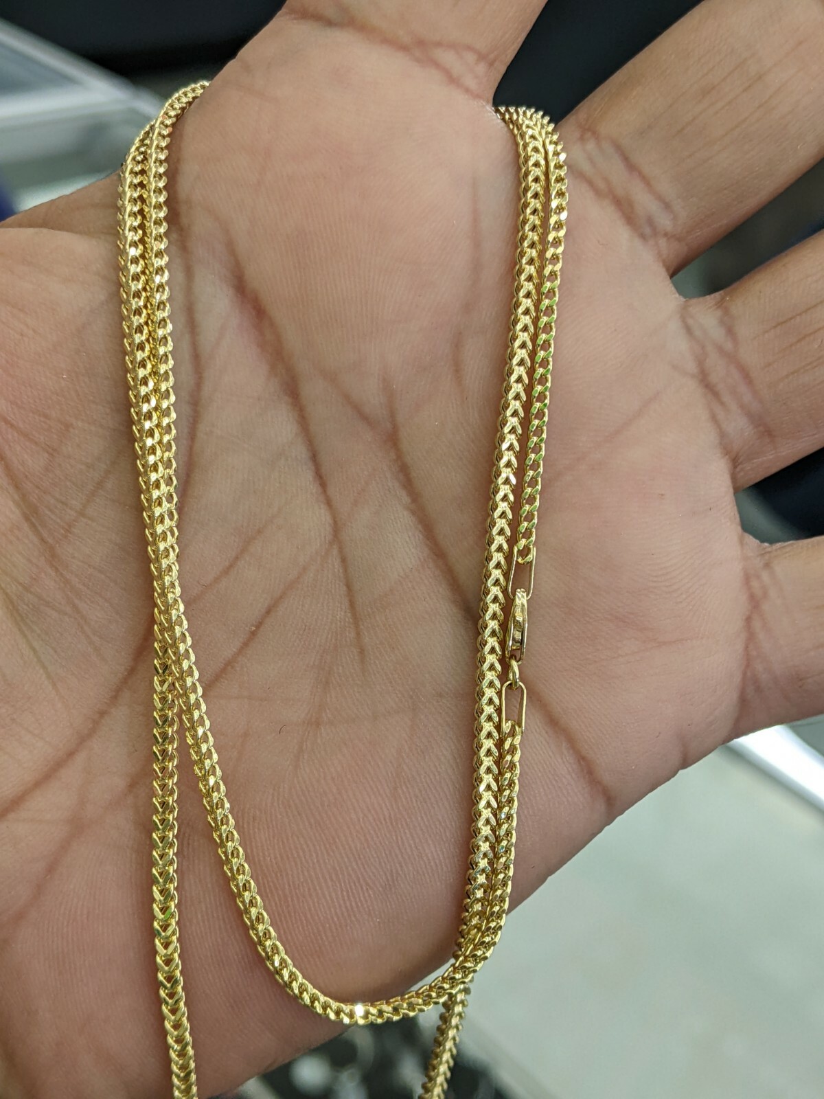 10kt Real Gold Franco Chain 2mm 24 Inch for men and women