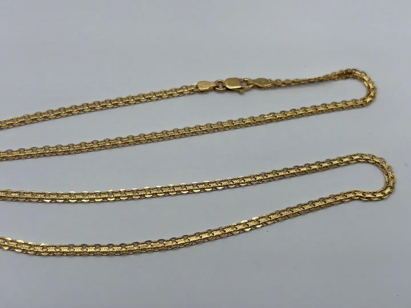 ✨Vintage Italian made 14k Sigma Gold Bismark Chain Necklace, 16” (4.93g)✨