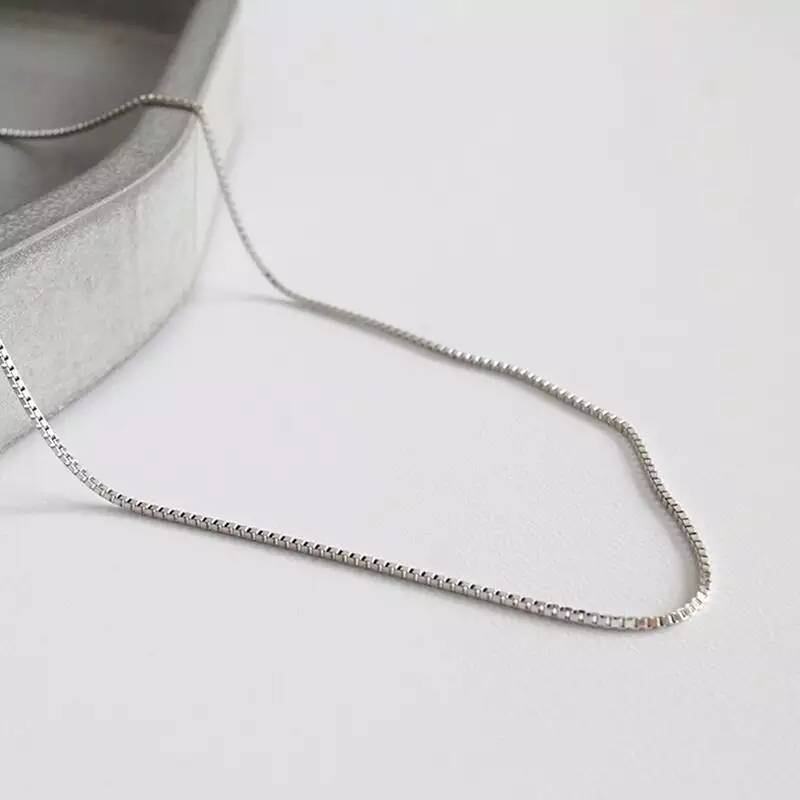 22″ Box-Link Necklace .925 Sterling Silver