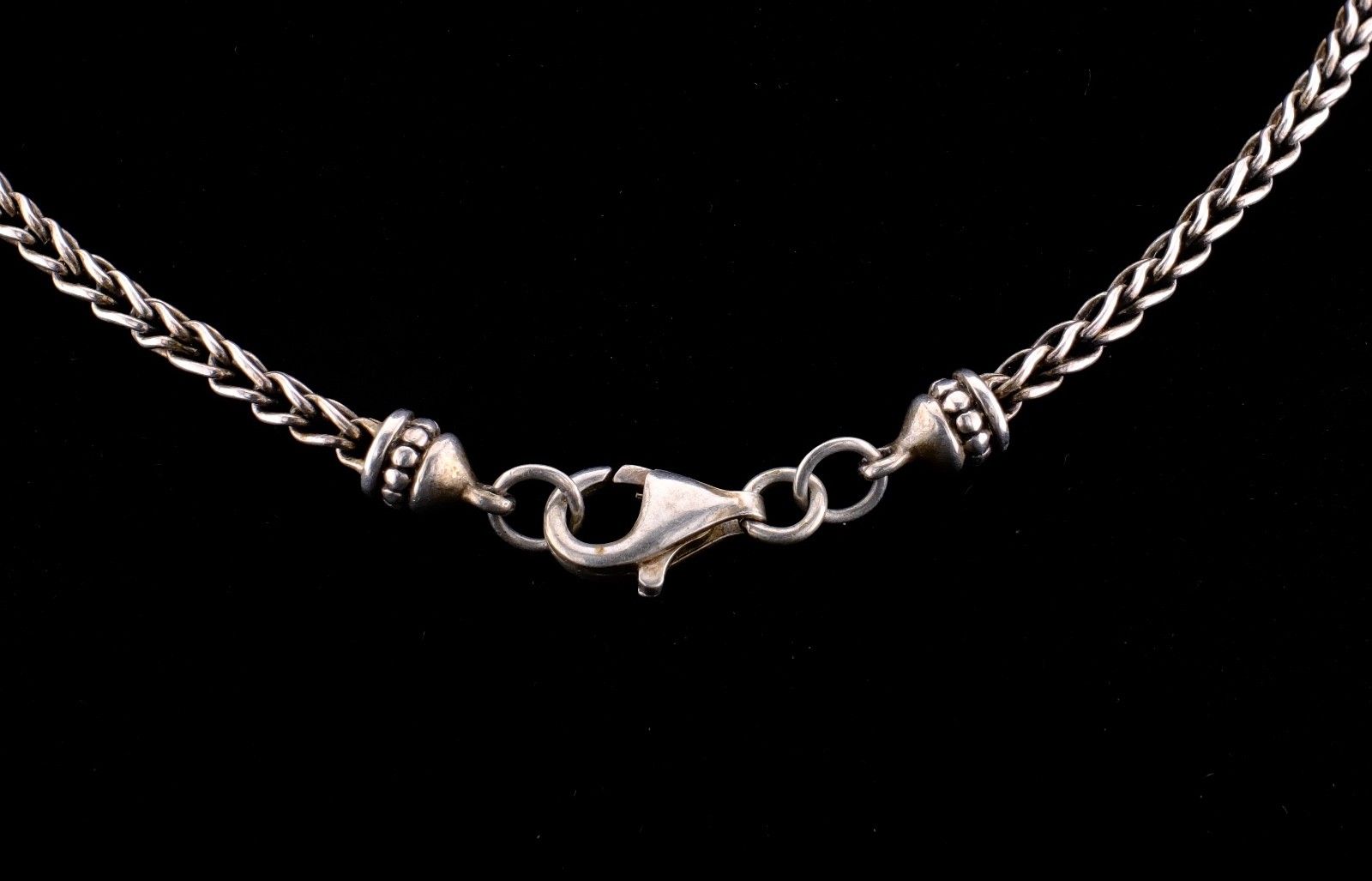 925 Sterling Silver Wheat Chain Necklace Designer Style Marcasite Ring 16” 15g