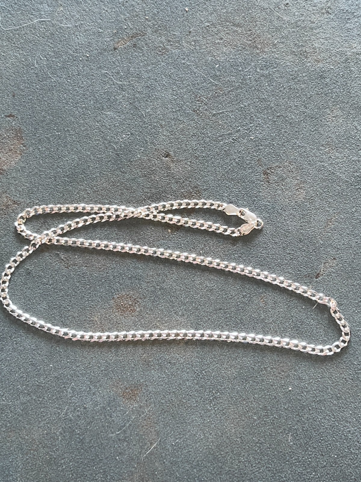Silver curb neck chain weight weight 9g 20″ inches