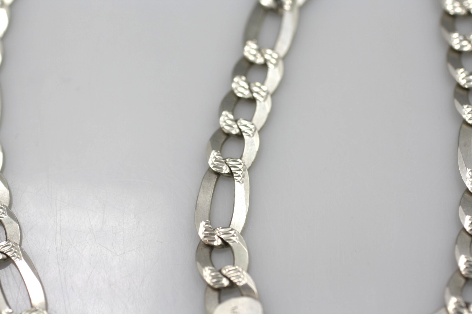 Sterling Silver 925 Figaro 9mm chain link necklace 30″ bracelet 8.5″ Italy SPI