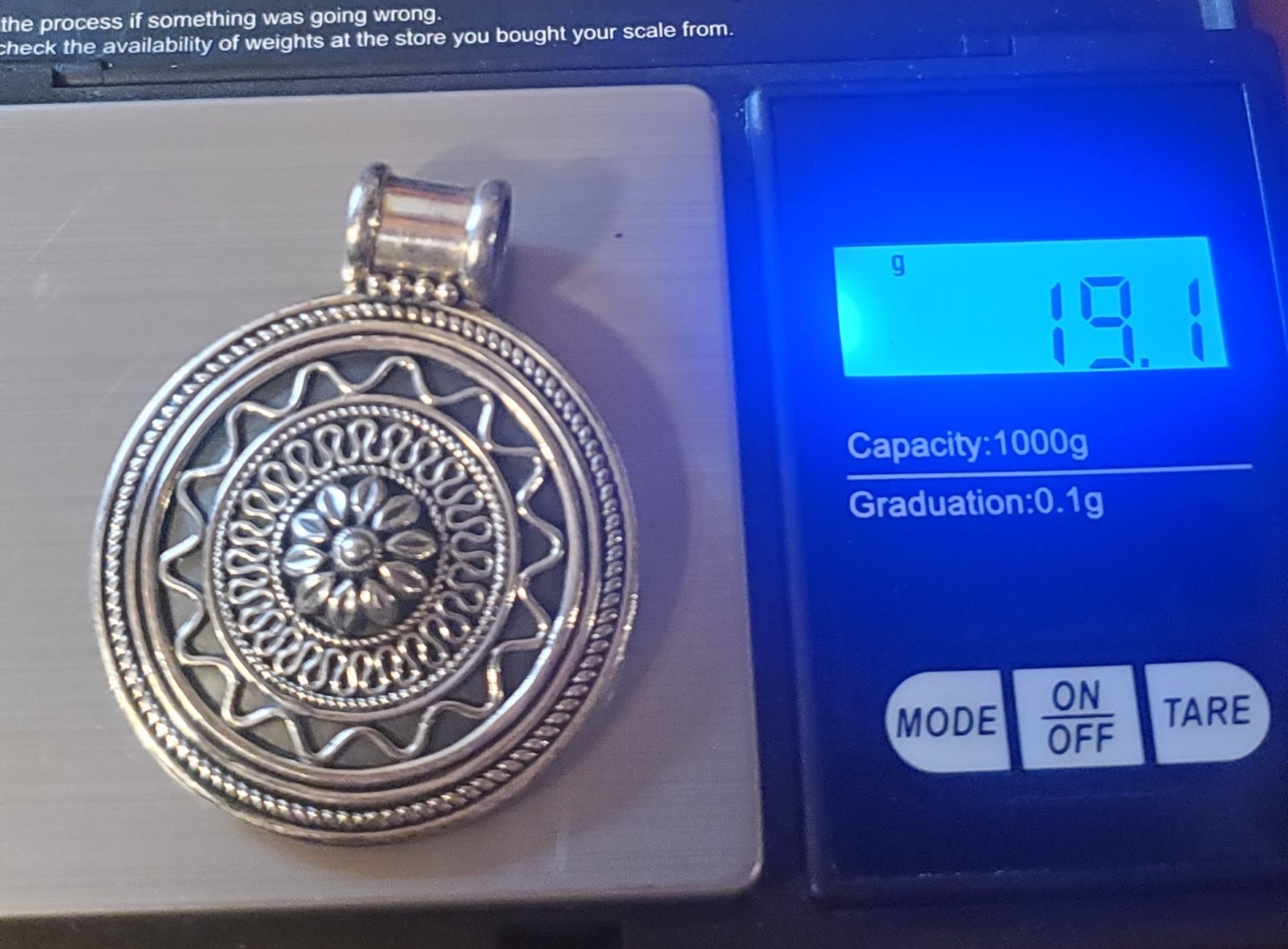 Doug Paulus dP 925 Sterling Silver India Floral/Shield Pendant 19.1 Grams
