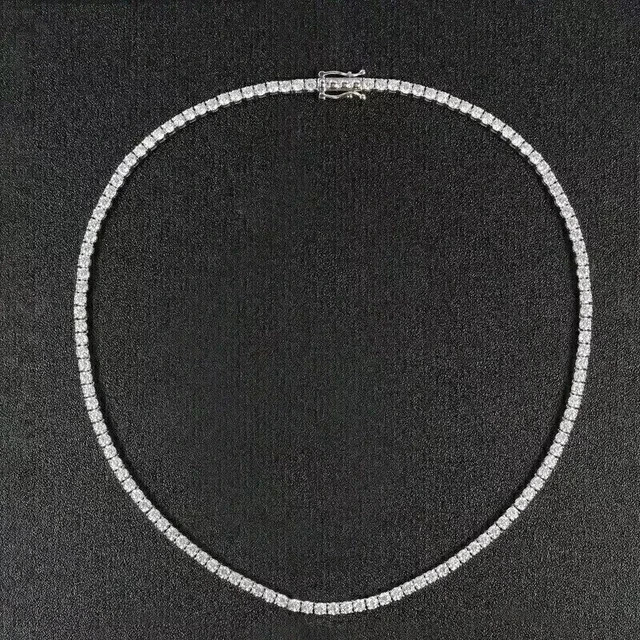 15CT Round Cut Lab Created Diamond Women’s Tennis Necklace 14K White Gold Plated